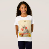 赤いリボンの子猫 Tシャツ (正面フル)