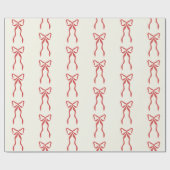 赤いリボンの折り返し紙 ラッピングペーパー (フラット)