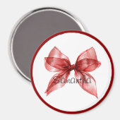 赤いリボンの枠線 マグネット (正面/裏面)