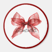 赤いリボンの枠線 マグネット (正面)