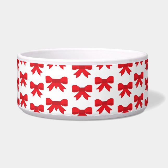 赤いリボンの犬 ボウル (右)