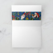 赤いリボンを持つサンタクリスマスナイトクラウン シーズンカード (内部)