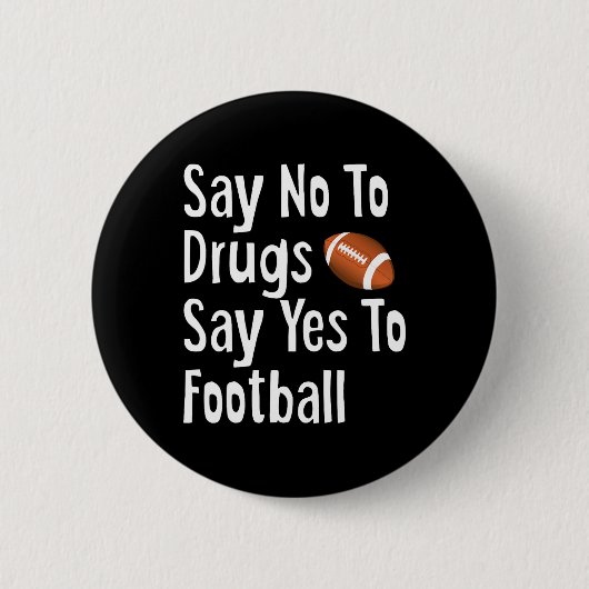 赤いリボンウィーク子供の若者はフットブにノー言うYes 缶バッジ (正面)