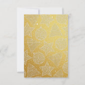 赤いリボンクリスマスホリデーフォトカード 招待状 (裏面)