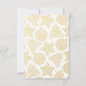 赤いリボンクリスマスホリデーフォトカード 招待状 (裏面)