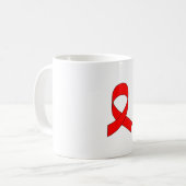 赤いリボンスケッチ コーヒーマグカップ (正面左)