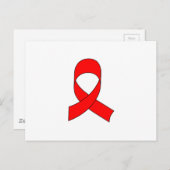 赤いリボンスケッチ ポストカード (正面/裏面)