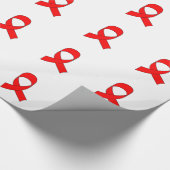 赤いリボンスケッチ ラッピングペーパー (角)