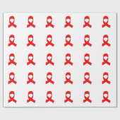 赤いリボンスケッチ ラッピングペーパー (フラット)