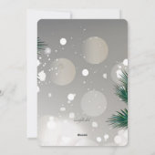 赤いリボンフレームフォトホリデーカード シーズンカード (裏面)