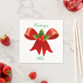 赤いリボンホリーサンダー_コーブ スタンダードカクテルナプキン (インサイチュ)