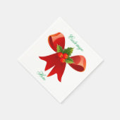 赤いリボンホリーサンダー_コーブ スタンダードカクテルナプキン (角)