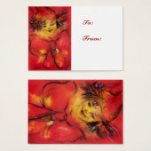 赤いリボン付きピエロ (正面&裏面)