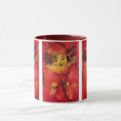 赤いリボン付きピエロ マグカップ (中央)