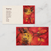 赤いリボン付きピエロ 名刺 (正面/裏面)