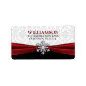 赤いリボン住所 シール (正面)