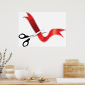 赤いリボン切りポスター ポスター (キッチン)