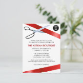 赤いリボン切断用大開口部 招待状 (スタンド正面)