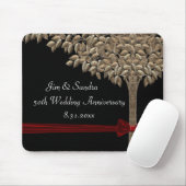 赤いリボン及び弓が付いている金木 マウスパッド (マウス)