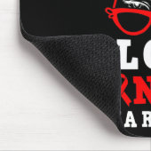 赤いリボン女性乱髪の血液がん認識度 マウスパッド (コーナー)