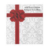 赤いリボン弓 ノートパッド (正面)