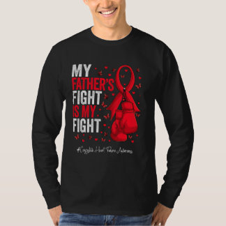 赤いリボン父うっ血性ハート不全覚醒 Tシャツ