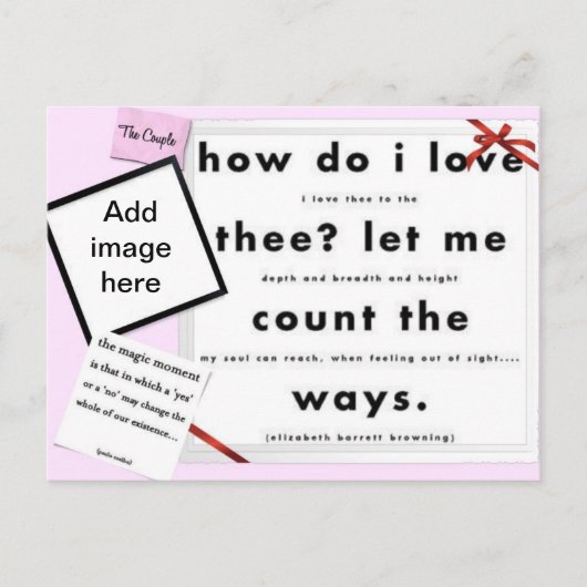 赤いリボン私があなたを愛する方法 ポストカード (正面)