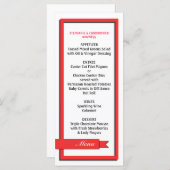 赤いリボン結婚のメニュー/プログラム メニュー (正面/裏面)