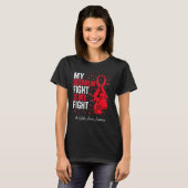 赤いリボン義妹Aplastic貧血認識度 Tシャツ (正面フル)