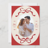 赤いリボン2026年新年の写真 シーズンカード (正面)