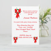 赤いリボン - ご招待 招待状 (スタンド正面)