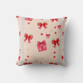 赤いリボン クッション (正面)