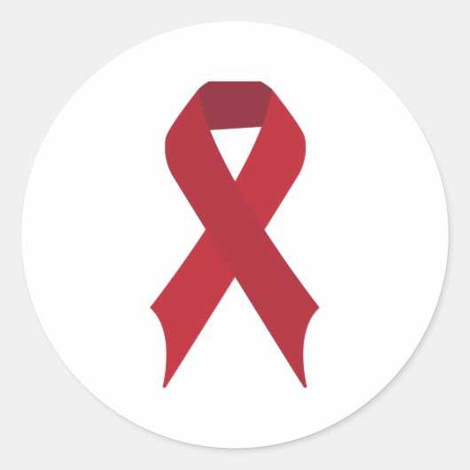 赤いリボン ラウンドシール (正面)