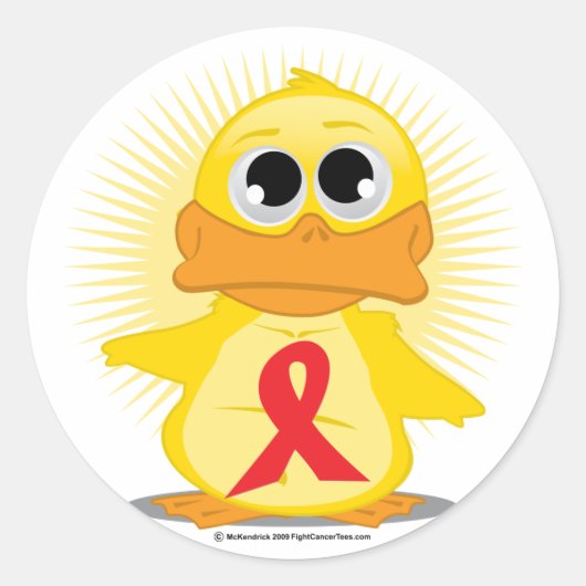 赤いリボン ラウンドシール (正面)