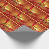 赤いリボン ラッピングペーパー (角)