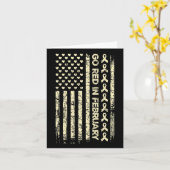 赤いリボン 心臓病 認識ギフト アメリカ カード (黄色い花)