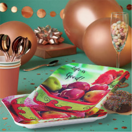 赤いリンゴとバラライフは良い紙プレート ペーパープレート