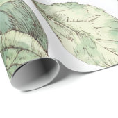 赤いリンゴのグリーンの葉のパターン 水彩の素朴なデザイン ラッピングペーパー (ロールコーナー)