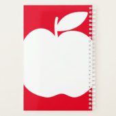 赤いリンゴのシルエットもっとも偉大幼稚園先生 プランナー手帳 (裏面)