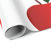 赤いリンゴのシームレスな背景 ラッピングペーパー (ロールコーナー)