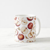 赤いリンゴのスライス フルーツ コーヒーマグカップ (正面右)