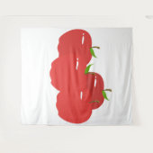 赤いリンゴのタペストリー タペストリー (正面(横))