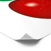 赤いリンゴのパリパリのポスター ポスター (角)