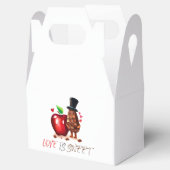 赤いリンゴのブライダルシャワー フェイバーボックス (オープン)