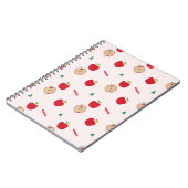 赤いリンゴの文字Aパターン | かわいい新学期 ノートブック (左側)