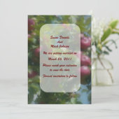 赤いリンゴの木の結婚式 Save The Date 招待状 (スタンド正面)