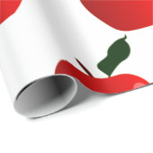 赤いリンゴの背景がOdd One Out ラッピングペーパー (ロールコーナー)