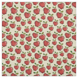 赤いリンゴの黄色の背景パターンデザインアート ファブリック