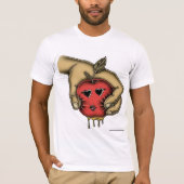 赤いリンゴのTattooスタイルイメージ Tシャツ (正面)