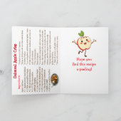 赤いリンゴを食べる日おめでとう!12月1日 カード (内部)